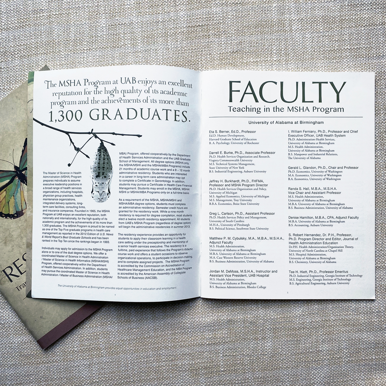 Butterfly theme MSHA book