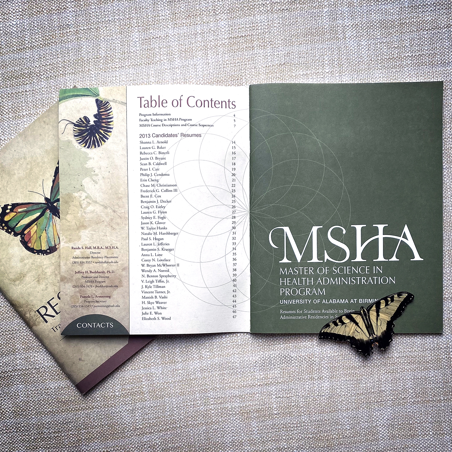 Butterfly theme MSHA book