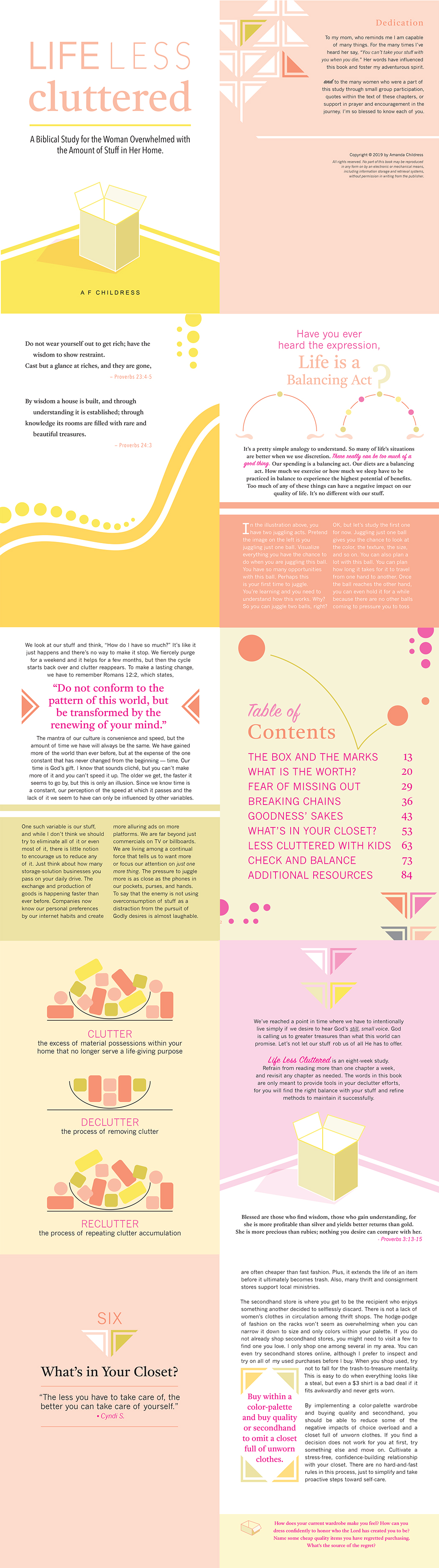 inside pages for life less cluttered book